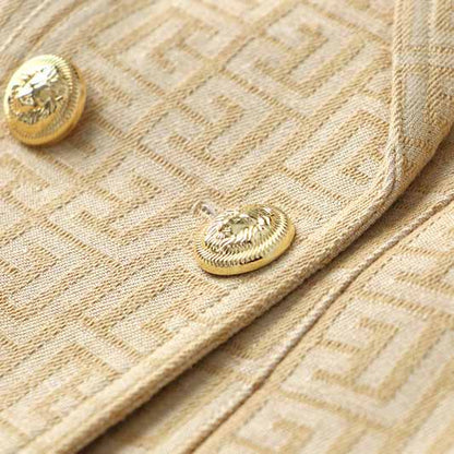 Double Breasted Gold Button Blazer Dress Women Mini Blazer Dresses