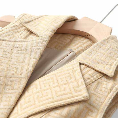 Double Breasted Gold Button Blazer Dress Women Mini Blazer Dresses