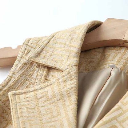 Double Breasted Gold Button Blazer Dress Women Mini Blazer Dresses