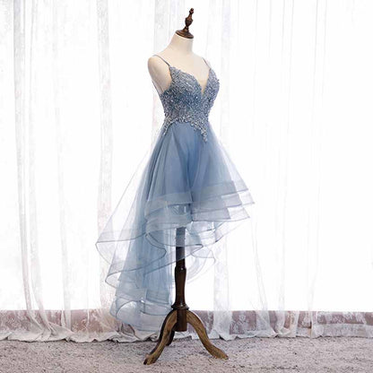 Women's Tulle Hi-Low Off the Shoulder Prom Dresses Evening Homecoming Cocktail Gowns