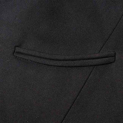 Women White and Black Fitted Heavy Industry Hollow Out Blazer One Button Jacket