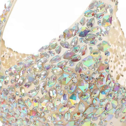 Women's Beaded Chiffon Homecoming Dresses Short Prom Gown Short Cocktail Party Dress