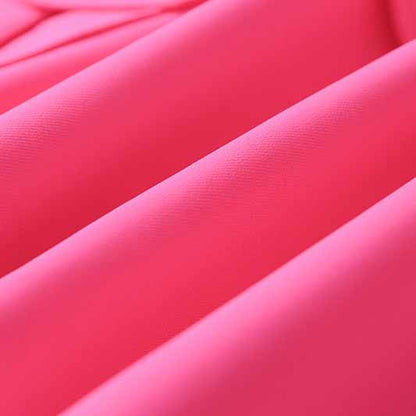 Women's Luxury Fitted Hot Pink Blazer Golden Lion Buttons Coat Belted Jacket