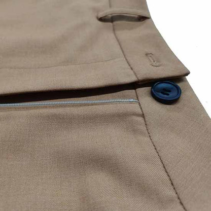 Women’s Two Pieces Blazer Office Lady Suit Set Work Blazer Jacket and Pant Khaki