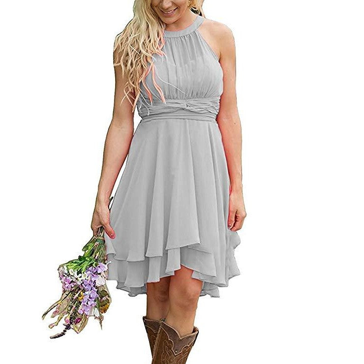 Knee Length Country Bridesmaid Dress