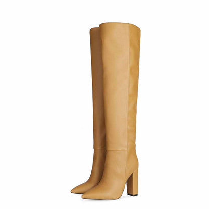Women's knee high length luxury boots