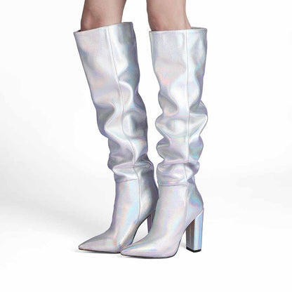 Women's knee high length luxury boots