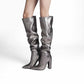 Women's knee high length luxury boots