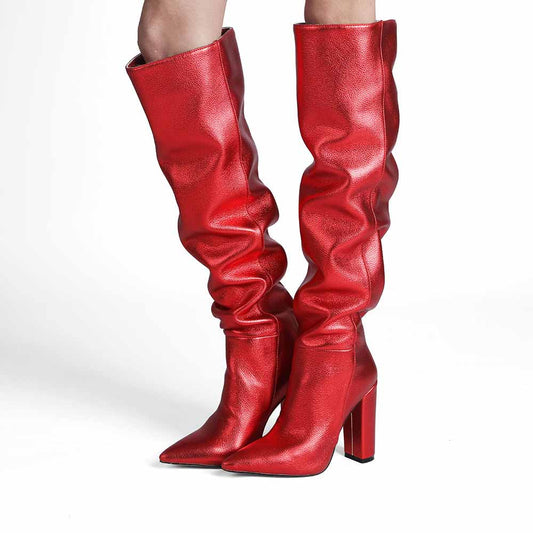 Women's knee high length luxury boots