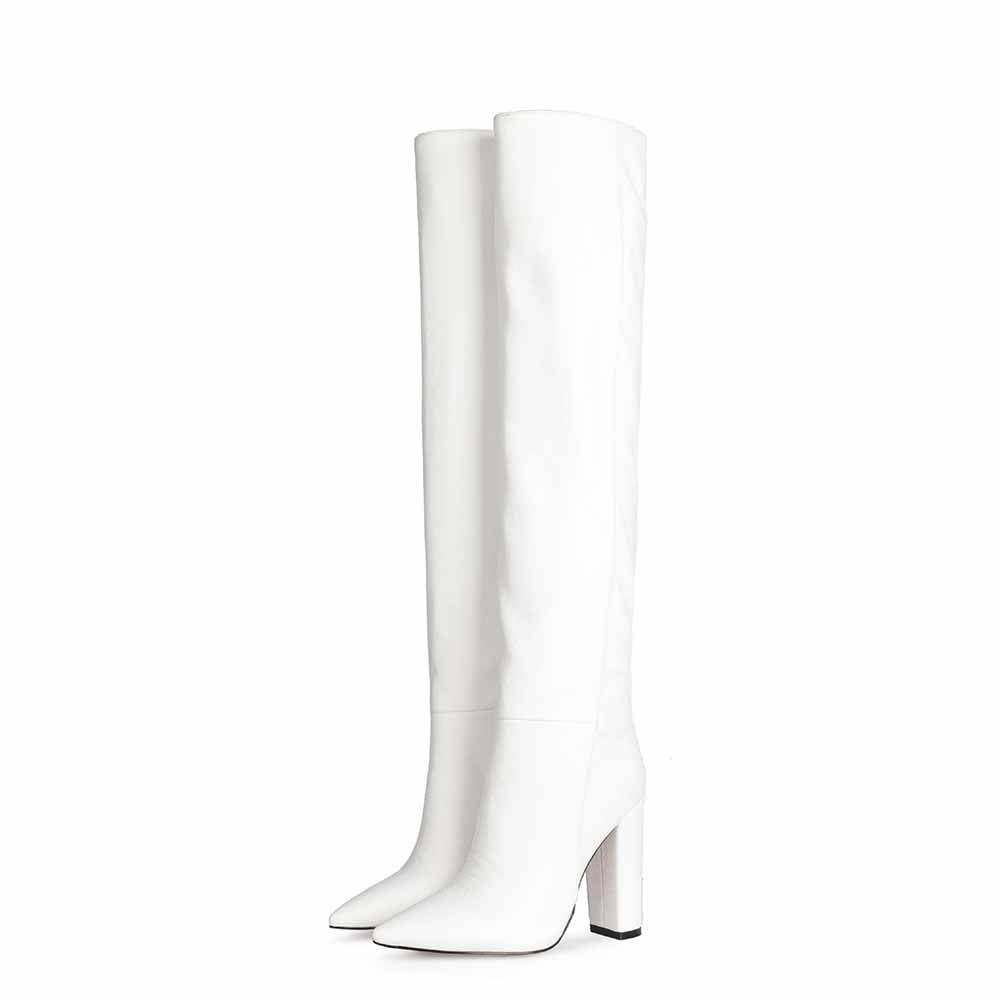 Women's knee high length luxury boots