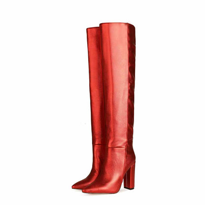Women's knee high length luxury boots