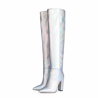 Women's knee high length luxury boots