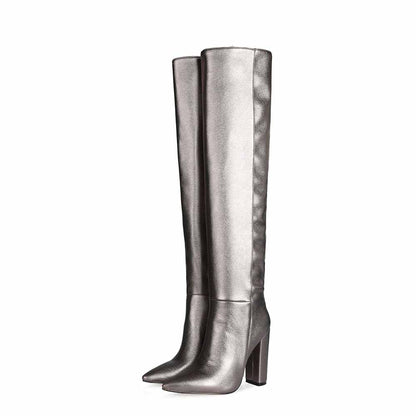 Women's knee high length luxury boots