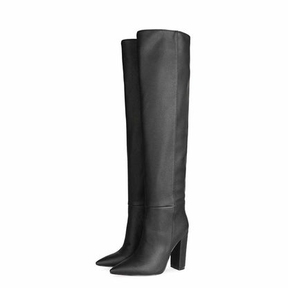 Women's knee high length luxury boots