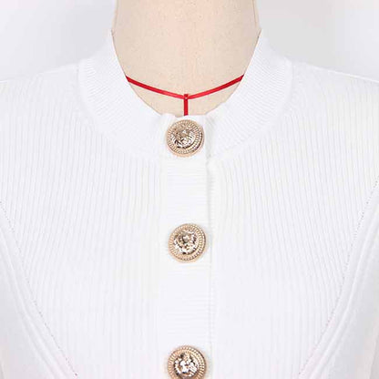 Women's Soft Knitted Jacket Crop Top Cardigan Sweater