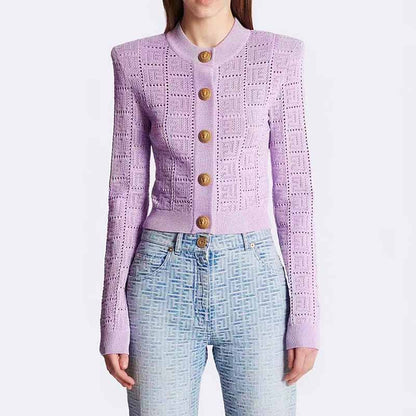 Women's Cropped Cardigan Sweater Soft Knitted Jacket Crop Top