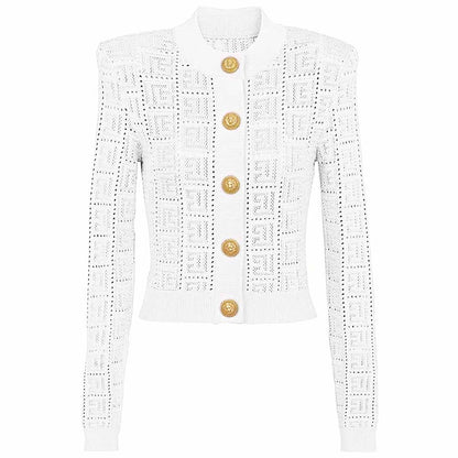 Women's Cropped Cardigan Sweater Soft Knitted Jacket Crop Top