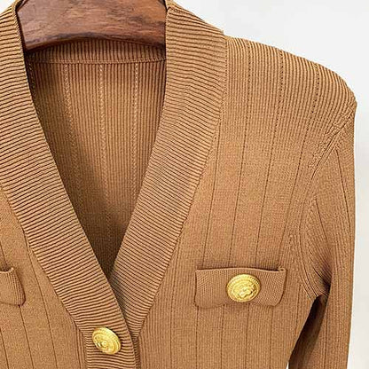 Women's Knitwear V Neck Tops Long Sleeves Cardigan Black, White, Khaki