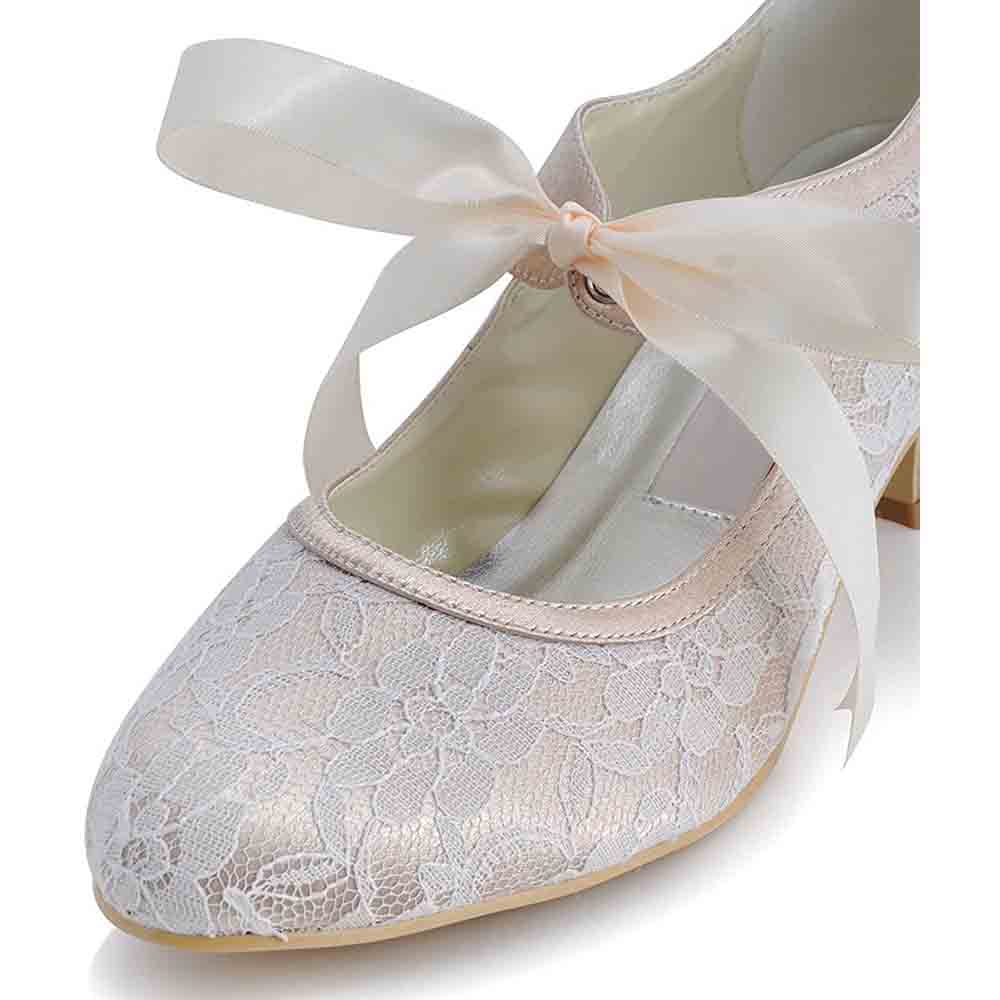 Elegant wedding shoes for bride featuring a delicate ribbon detail and a stylish design