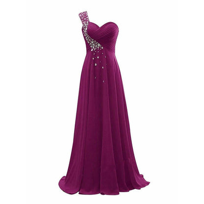 Elegant sd-hk long evening gown for weddings in vibrant purple with sparkling embellishments