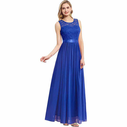 Women's Floral Lace Bridesmaid Dress A-line Swing Party Dress Short/Long Length