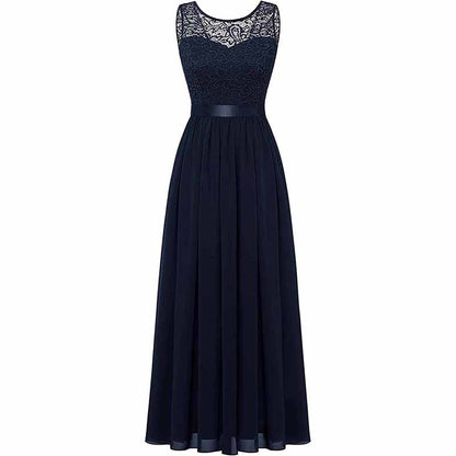 Women's Floral Lace Bridesmaid Dress A-line Swing Party Dress Short/Long Length