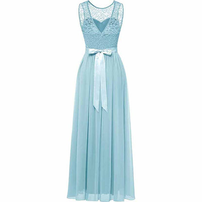 Women's Floral Lace Bridesmaid Dress A-line Swing Party Dress Short/Long Length
