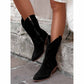 Women's Country Dress Boots Side Zipper Comfortable Booties