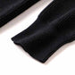 Black Knit Dresses Long Sleeve Zipper Back Midi Knitted Dress For Women