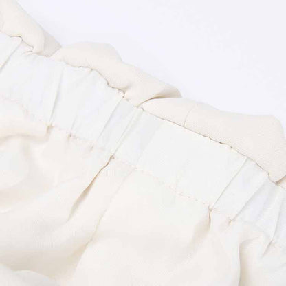 Women White Off-Shoulder Blazer Long Sleeves Coat