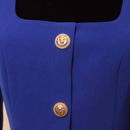 Women's Square Neck Mini Dress Long Sleeve Bodycon Dresses