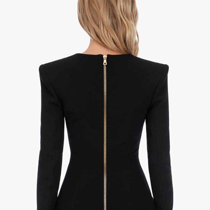 Women's Square Neck Mini Dress Long Sleeve Bodycon Dresses