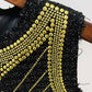 Women Sleeveless Metal Sheet Bodycon Dress Rhinestone Minidress