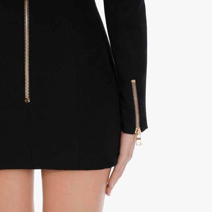 Women's Square Neck Mini Dress Long Sleeve Bodycon Dresses