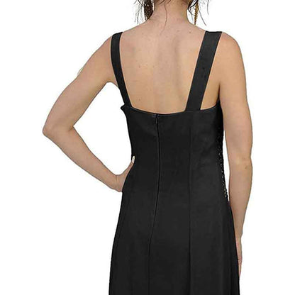 Elegant back view of a mother of the bride lace dress with jacket showcasing its sophisticated design