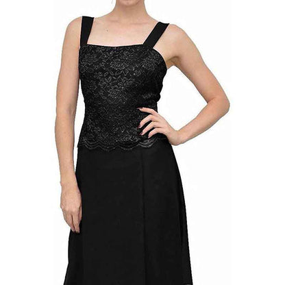 Elegant black mother of the bride lace dress with jacket featuring a fitted bodice and flattering neckline