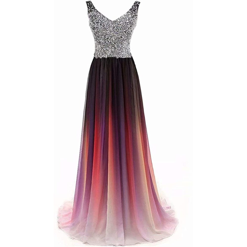 Women's Gradient Evening Prom A Line Bridesmaid Dress Custom Wedding B SD Dresscode & Fashiontrends Women's Gradient Evening Prom A Line Bridesmaid Dress Custom Wedding B SD Dresscode & Fashiontrends