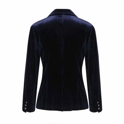 Women's Dark Purple Velvet Pant Suits Set Ladies Tuxedos Formal Party Suit