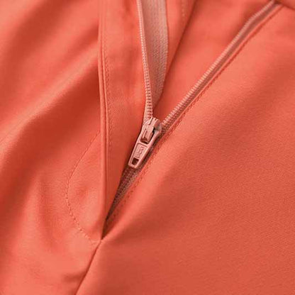 Women Coral Blazer + Mid-High Rise Flare Trousers Pants Suit Pantsuit Office Suit Formal Suit