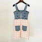 Denim Overall Short Skirt Mini Strap Jeans With Pockets