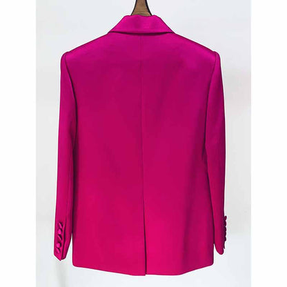 Women Rose Bra+ Blazer + Rose Skirt 3 Pieces Set Short Skirt Suits