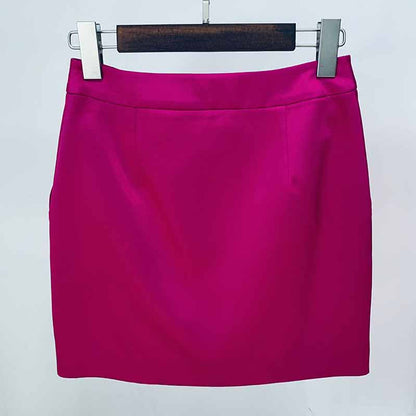 Women Rose Bra+ Blazer + Rose Skirt 3 Pieces Set Short Skirt Suits