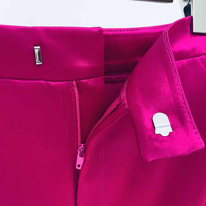 Women Rose Bra+ Blazer + Rose Skirt 3 Pieces Set Short Skirt Suits