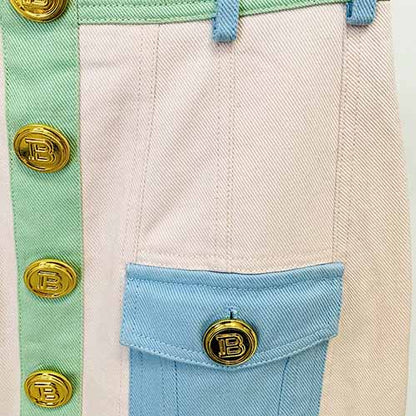 Denim Jacket Outfit for Women Short Denim Jacket and Mini Skirt