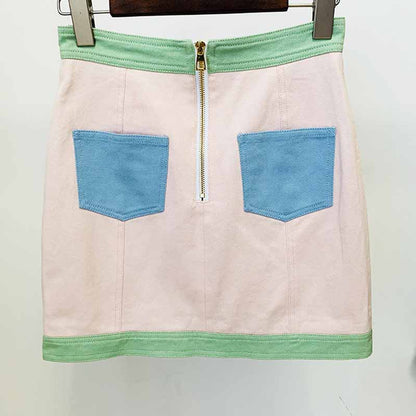 Denim Jacket Outfit for Women Short Denim Jacket and Mini Skirt