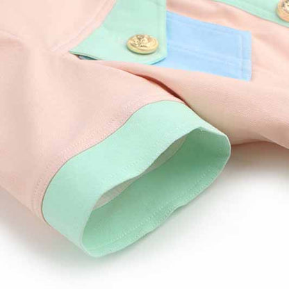 Women Short Sleeves Slim Fit Colorblock Patchwork Dress Mini Fashion Dresses