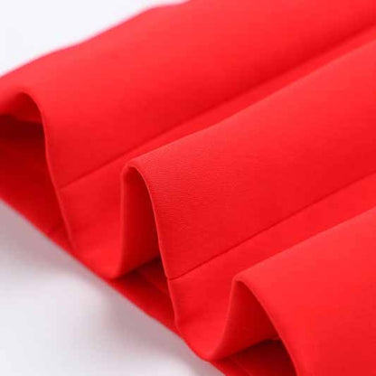 Women's Jewellry Embroidery Silver Lion Buttons Fitted Blazer Jacket Black & Red