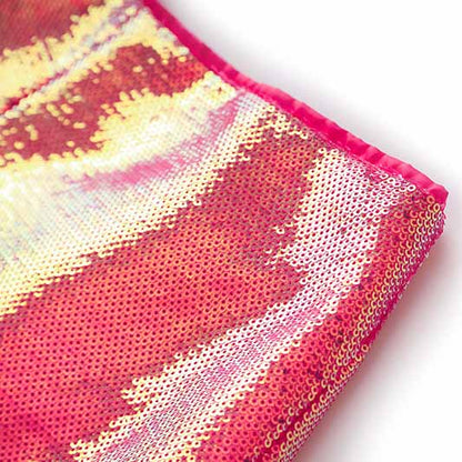 Women Sequined Bling Bling Mid-length Single Breast Blazer + Shorts Suit Hot Pink