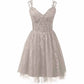 Lace Applique Fairy Homecoming Dresses Short Prom Party Dress Tulle Mini Dress