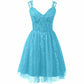 Lace Applique Fairy Homecoming Dresses Short Prom Party Dress Tulle Mini Dress